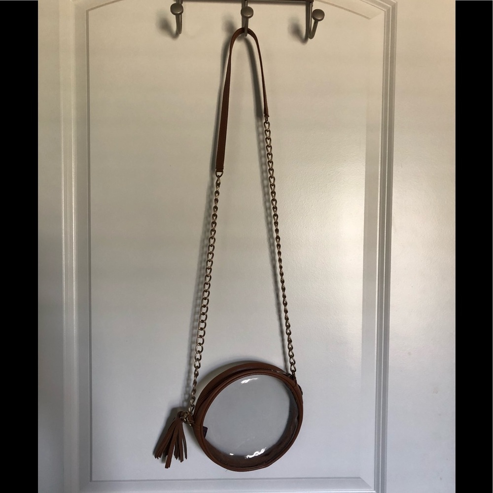 Clear Brown Circle Purse